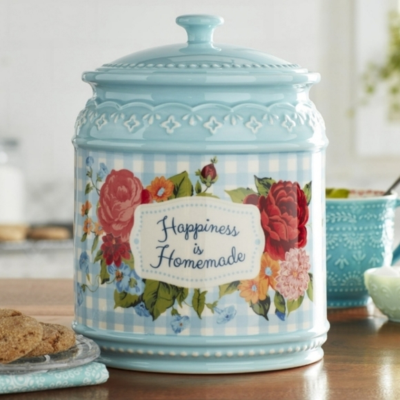 🎁 New Pioneer Woman Happiness is Homemade Stoneware Cookie Jar - Picture 7 of 7